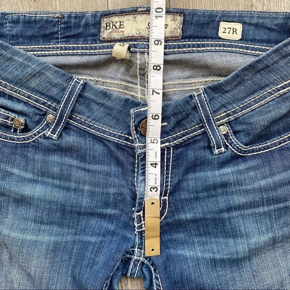 BKE Stella Skinny Distressed Straight Leg  Denim Jeans - Picture 4 of 12